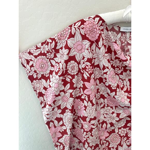 CHRISTIAN WIJNANTS | Silk Blend Floral Draped Cowl Neck Blouse Top - Picture 4 of 7